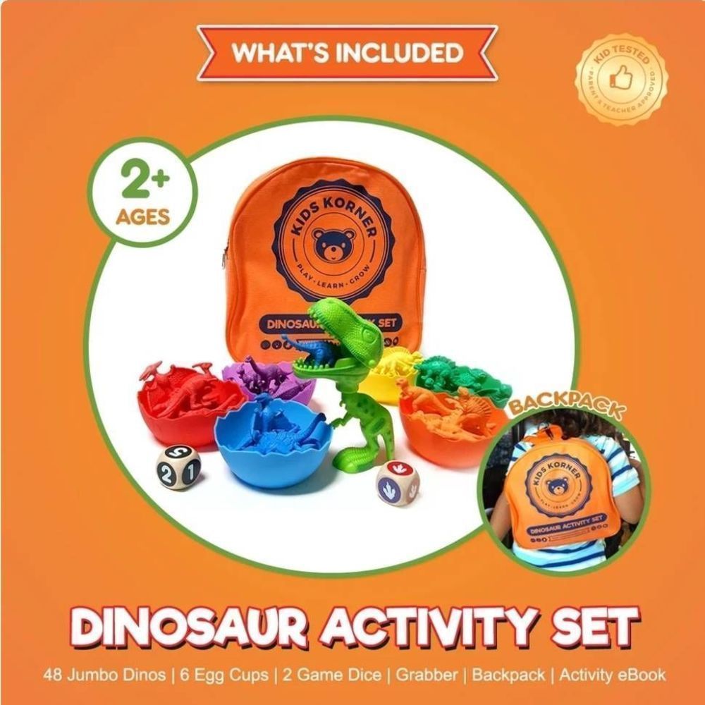 New KIDS KORNER Jumbo Sorting & Counting Dinosaurs Matching Game - Educational D